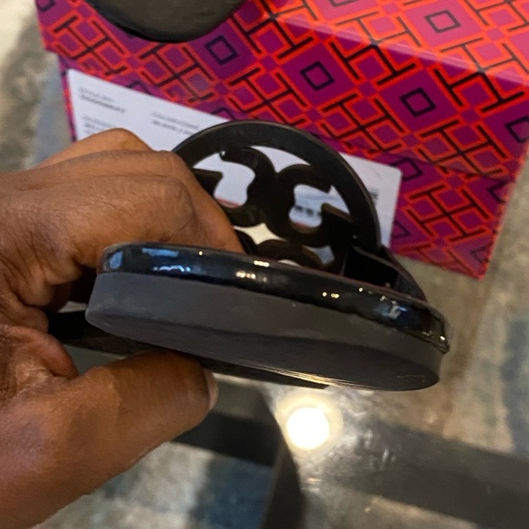 Tory Burch Miller Sandal Black Patent Size 9.5 - Picture 4 of 14